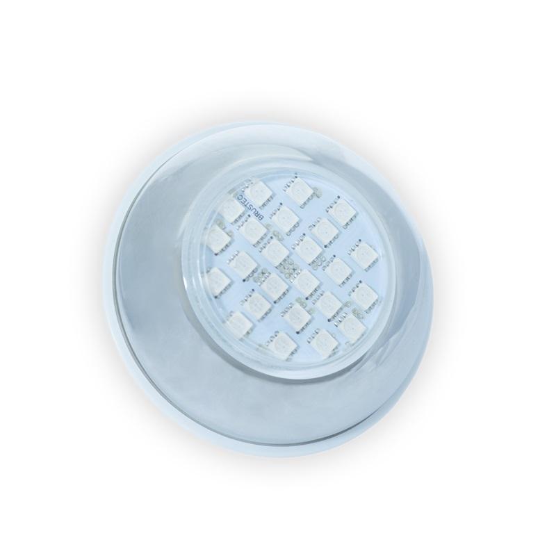Power Led p/ Piscina 5W Inox RGB Rosca Frente Baixa